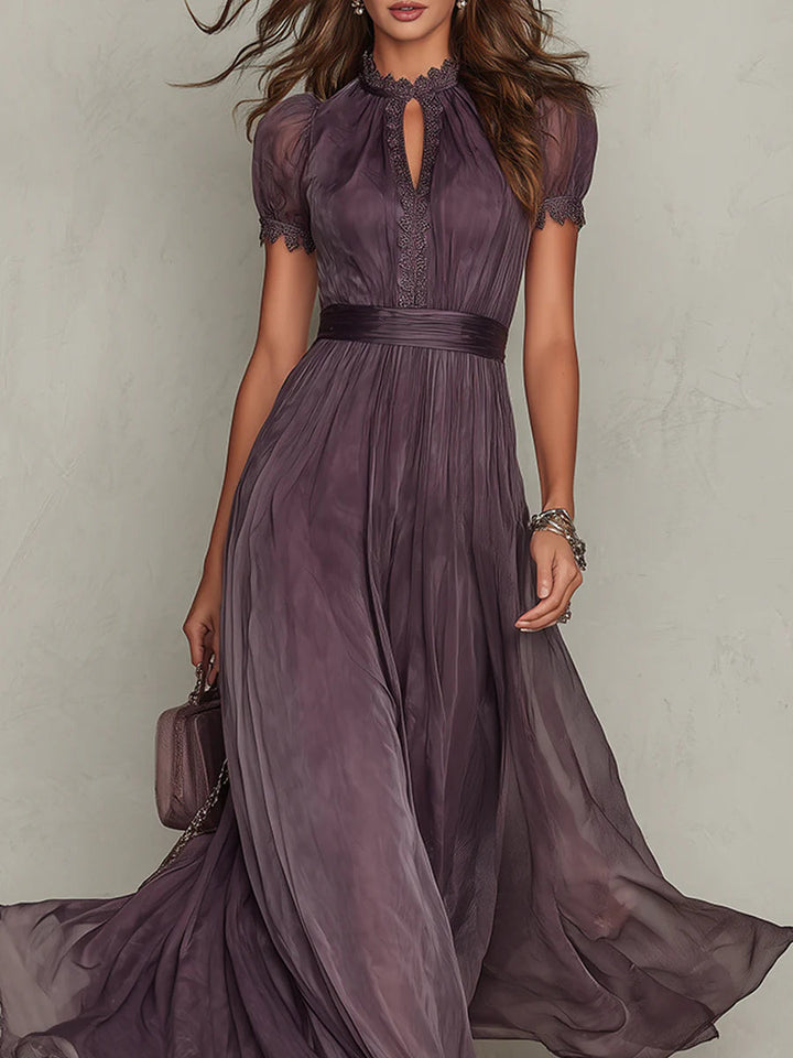 Aria - Vintage Elegant Chiffon Maxi Dress