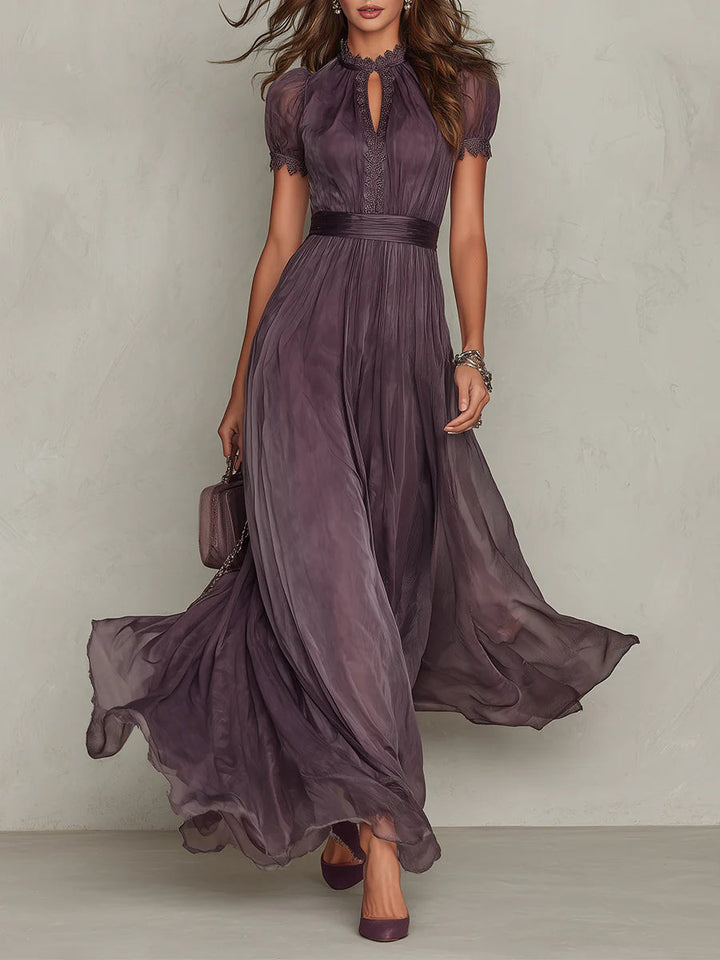 Aria - Vintage Elegant Chiffon Maxi Dress