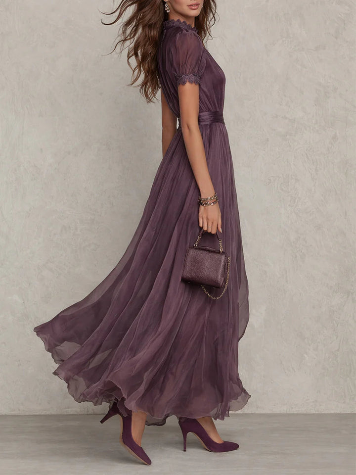 Aria - Vintage Elegant Chiffon Maxi Dress