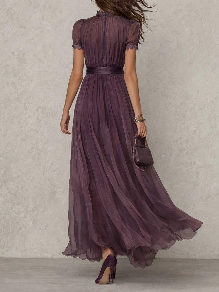 Aria - Vintage Elegant Chiffon Maxi Dress