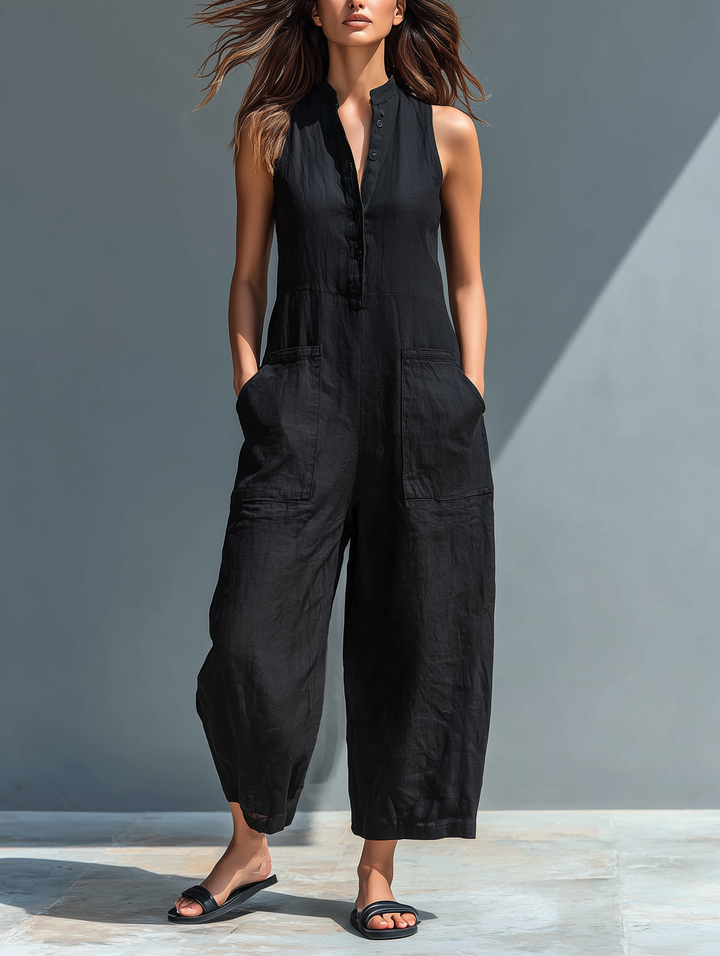 ALIZEE - Elegant Sleeveless Jumpsuit