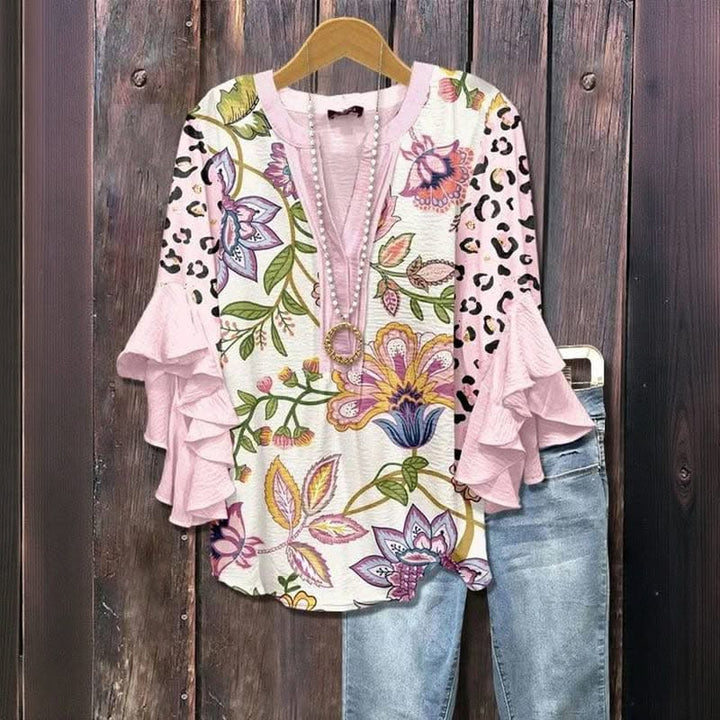 ELENORA WHISPER RUFFLE BLOUSE