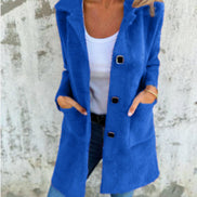 MORWENNA | LONG SLEEVE BUTTON COAT WITH POCKETS
