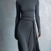 YASMINA | MAXI DRESS WITH SIDE TIE