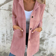 MORWENNA | LONG SLEEVE BUTTON COAT WITH POCKETS