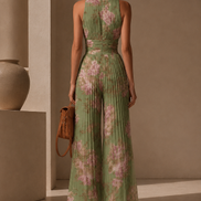 Caelia – Villa Pleated Jumpsuit