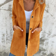 MORWENNA | LONG SLEEVE BUTTON COAT WITH POCKETS