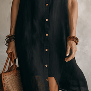 Modern Boho | Effortless Linen Midi Dress