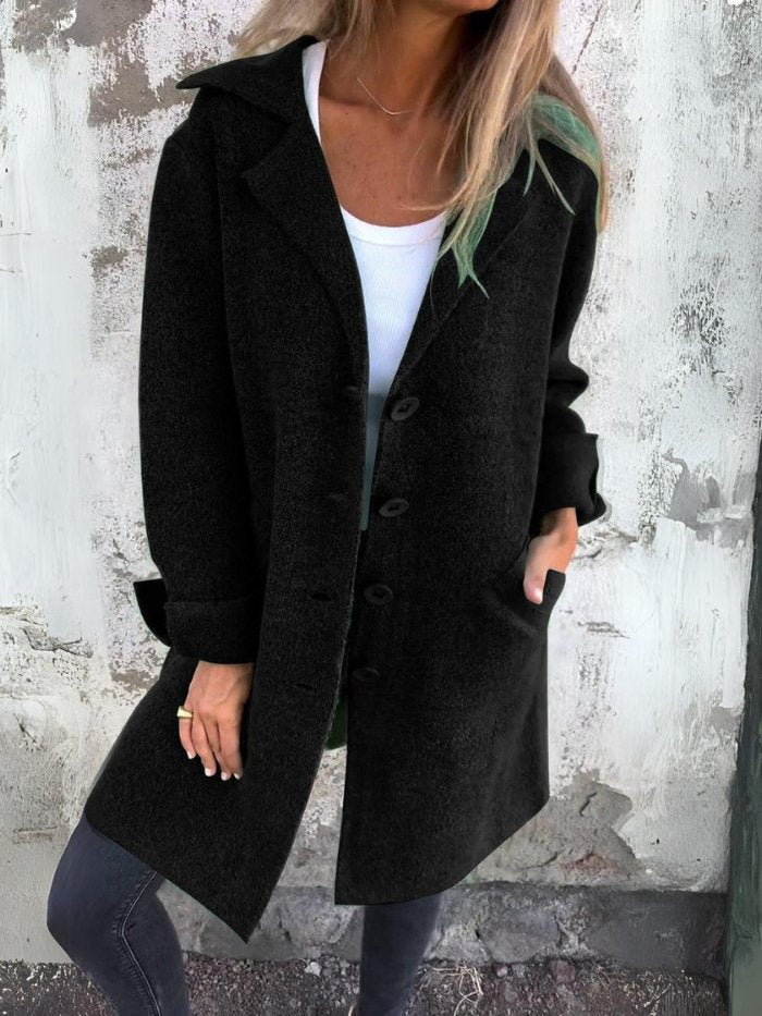 ELLEA - Button Front Lapel Coat