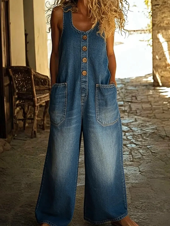 AMELIE - Vintage Denim Jumpsuit