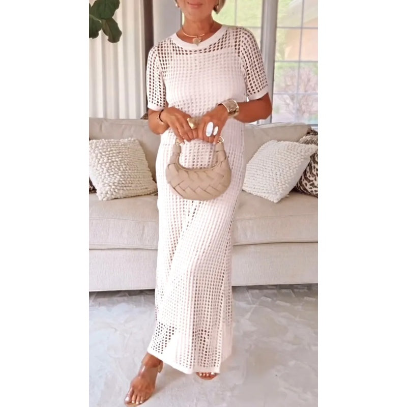 ELIANE - Chic Cut-Out Maxi Dress with Matching Inner Dress